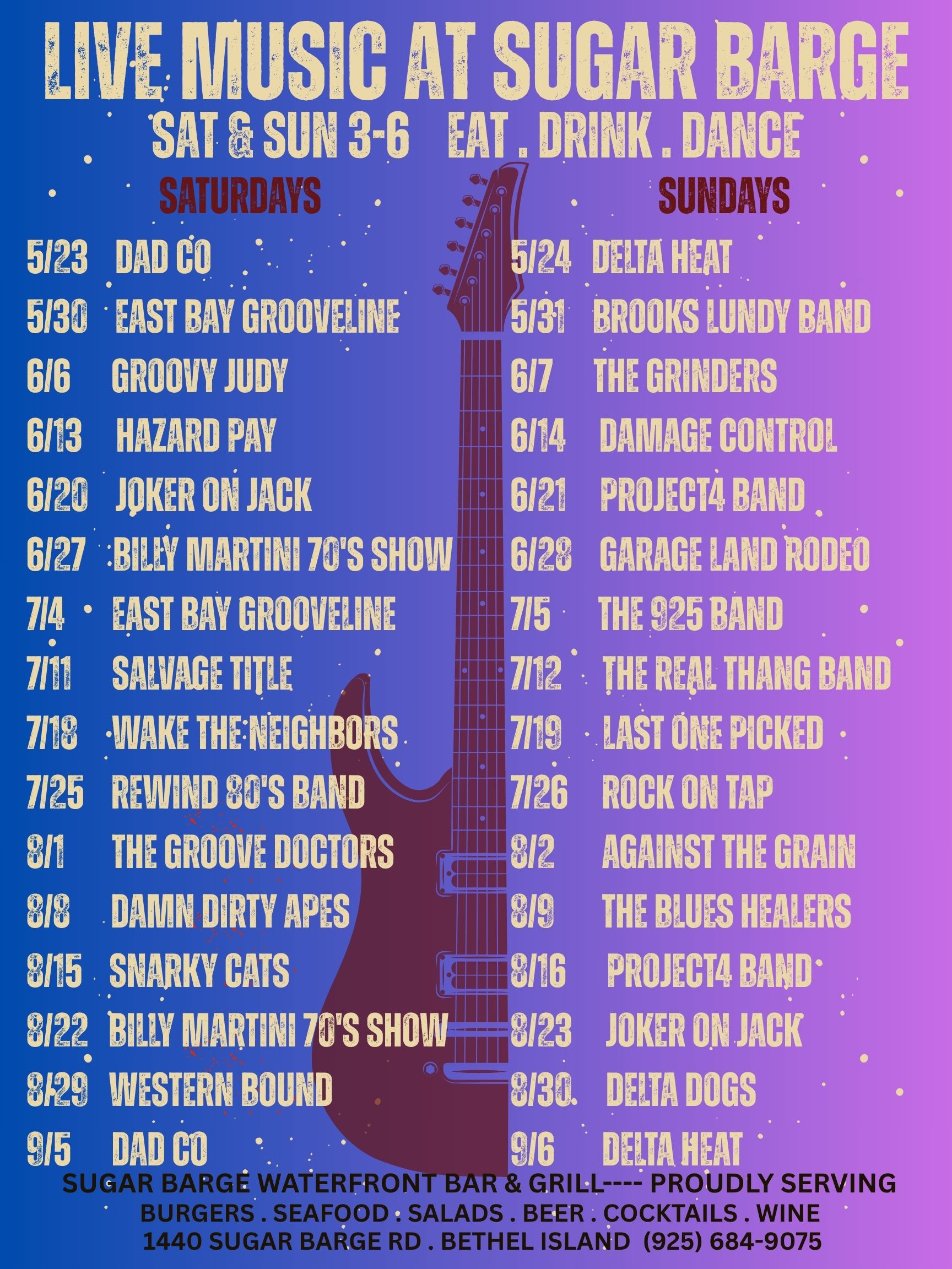2026 Live Music Schedule